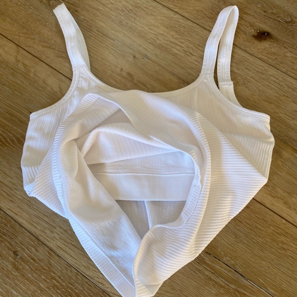 lululemon Ebb to Street Scoop-Neck Cropped Tank Top White Size 4 - Picture 3 of 9